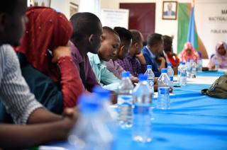 Members of the Somali parliament, representatives of civil society organizations and members of the National Independent Electoral Commission (NIEC) gathered in Mogadishu to discuss Somalia's upcoming elections in Mogadishu on 22 January 2020.