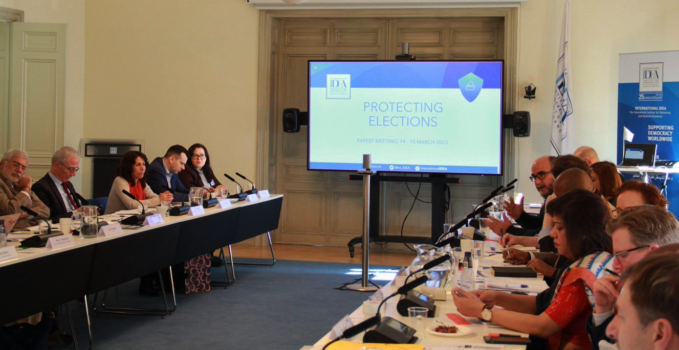 Protecting Elections Meeting in March 2023 at International IDEA in Stockholm, Sweden.