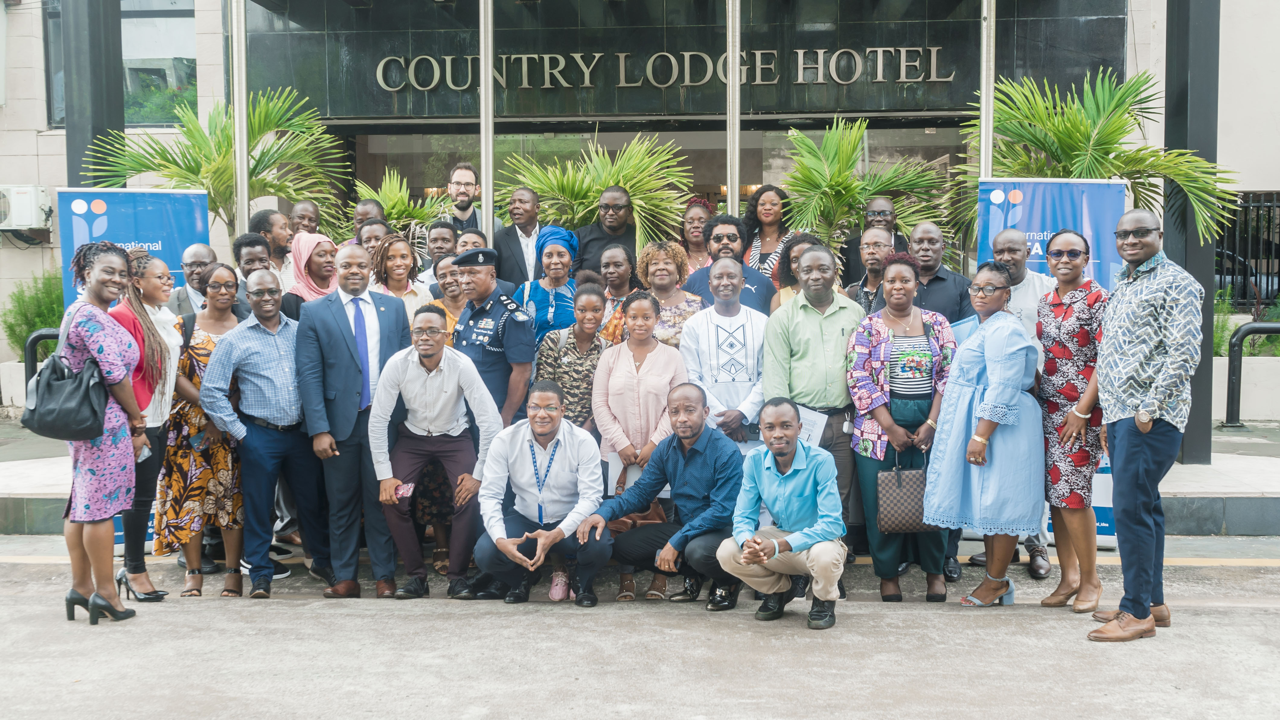 Group photo of International IDEA´s staff and partners at the Programme Review Workshop in Freetown, Sierra Leone.