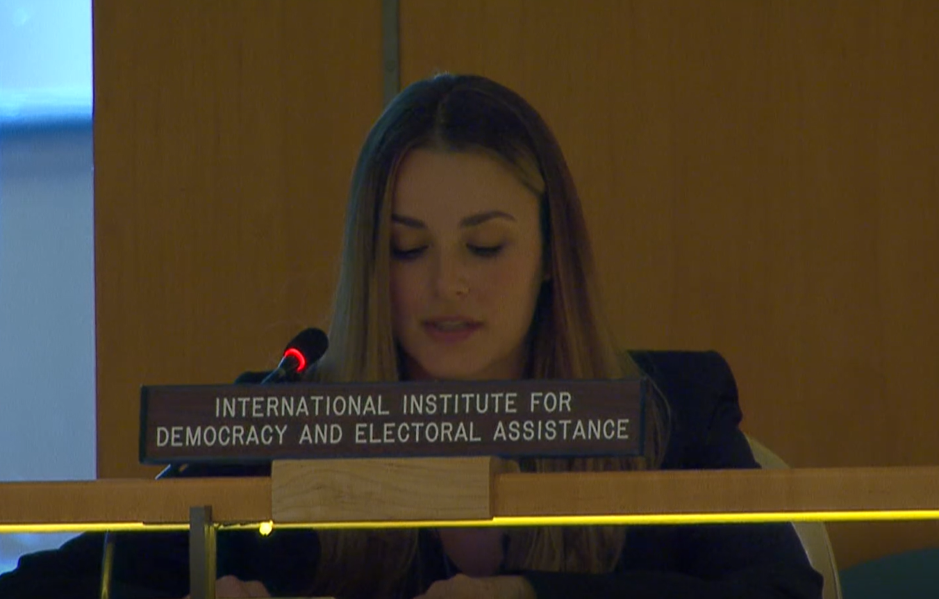 Statement delivered by Ms Amanda Sourek on behalf of International IDEA