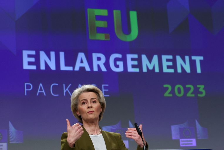 President Von der Leyen presenting EU enlargement package 2023