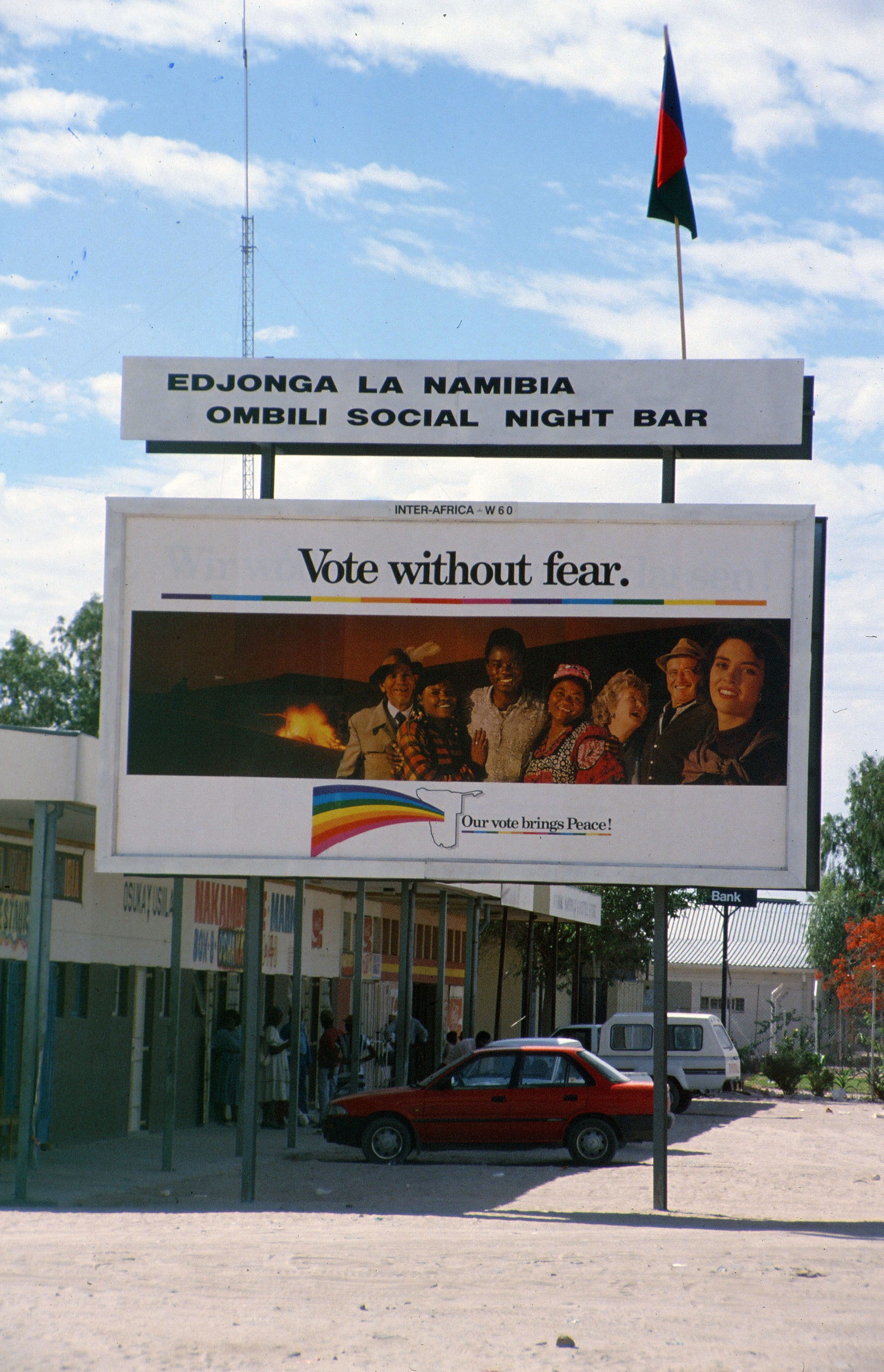 Billboard from UNTAG voter education campaign