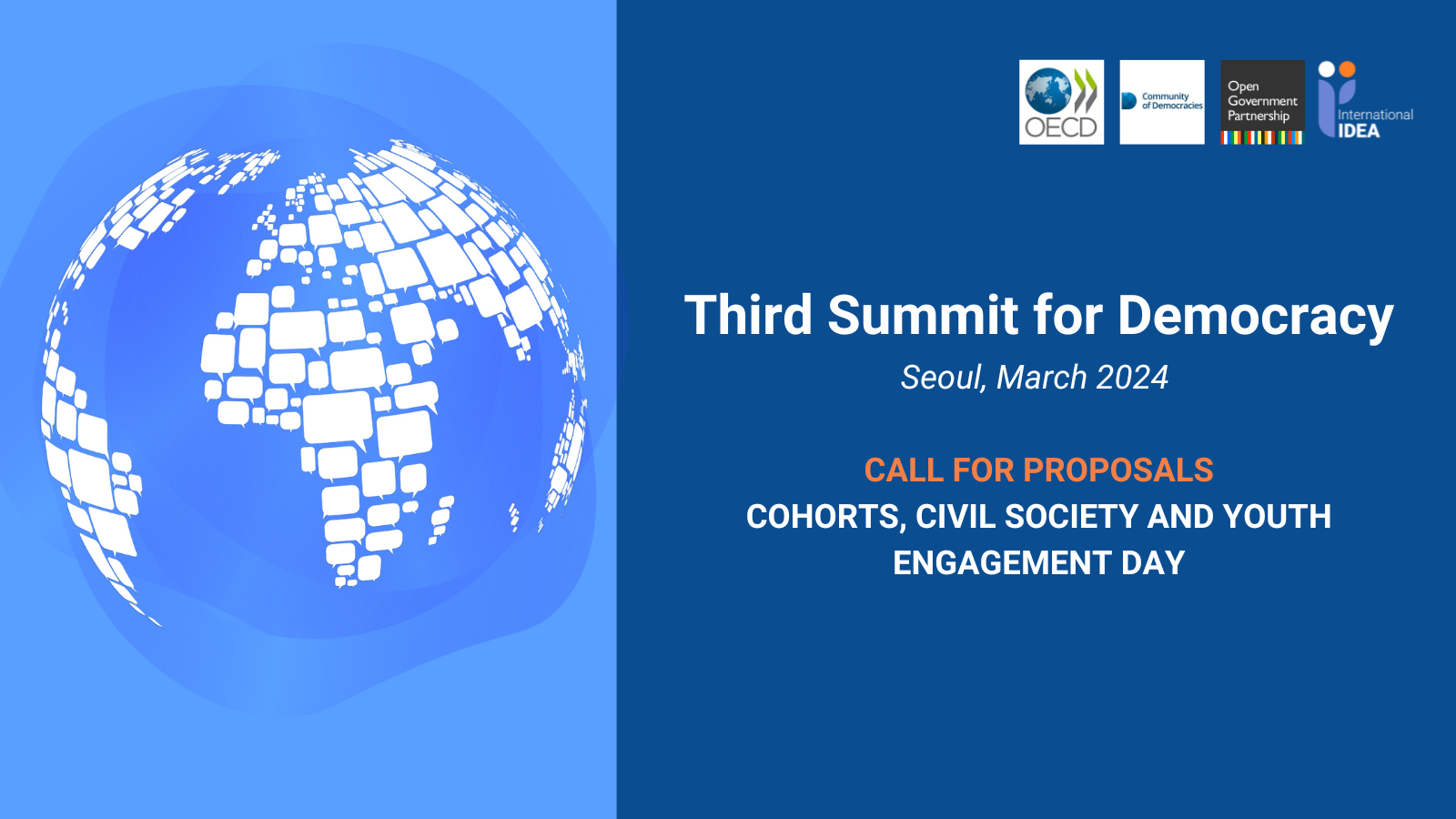 A Call for Proposals is now open for events at the third Summit for Democracy in March 2024 in Seoul, the Republic of Korea.