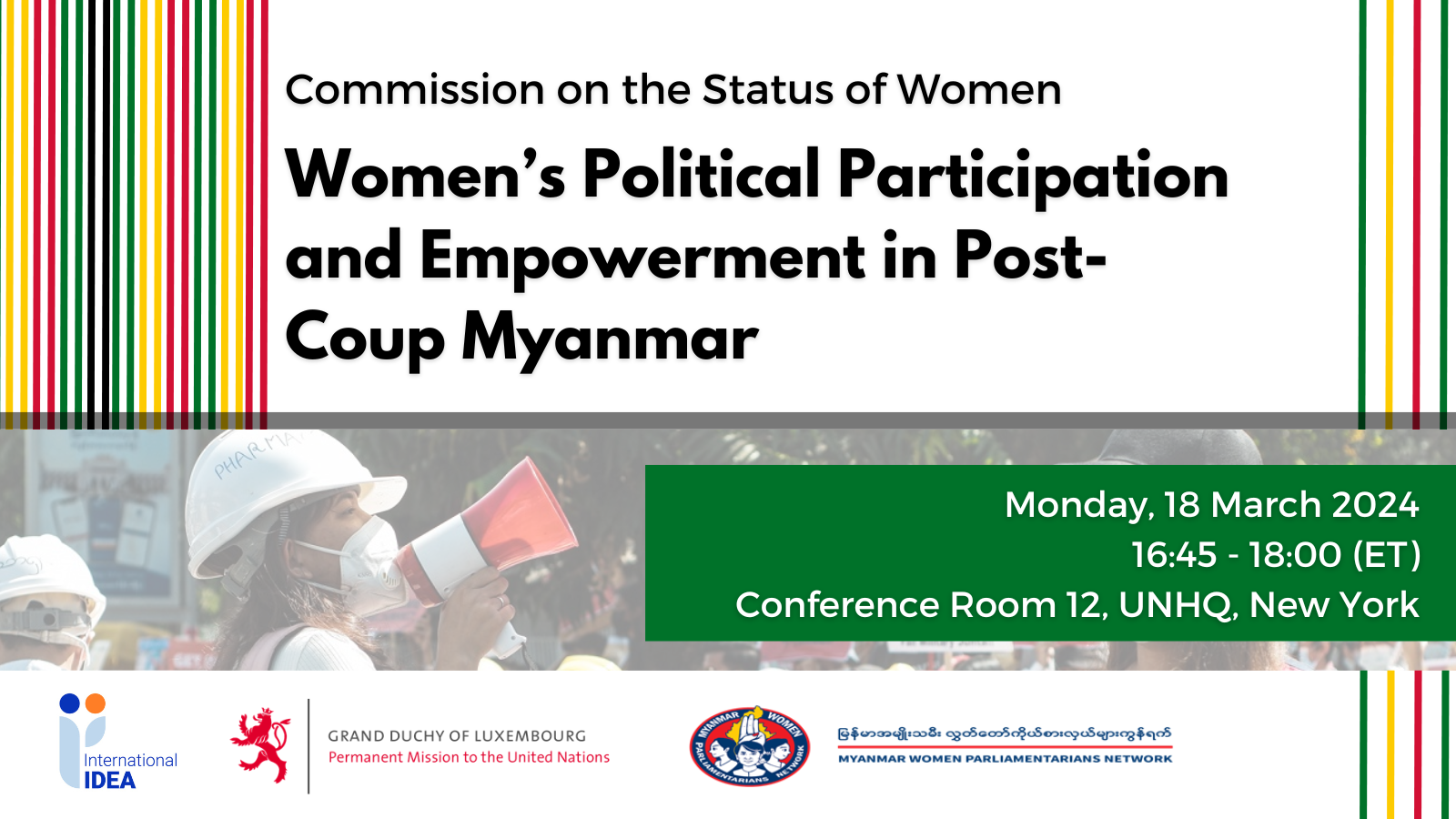 Flyer of the event in the margins of the 68th Session of the Commission on the Status of Women