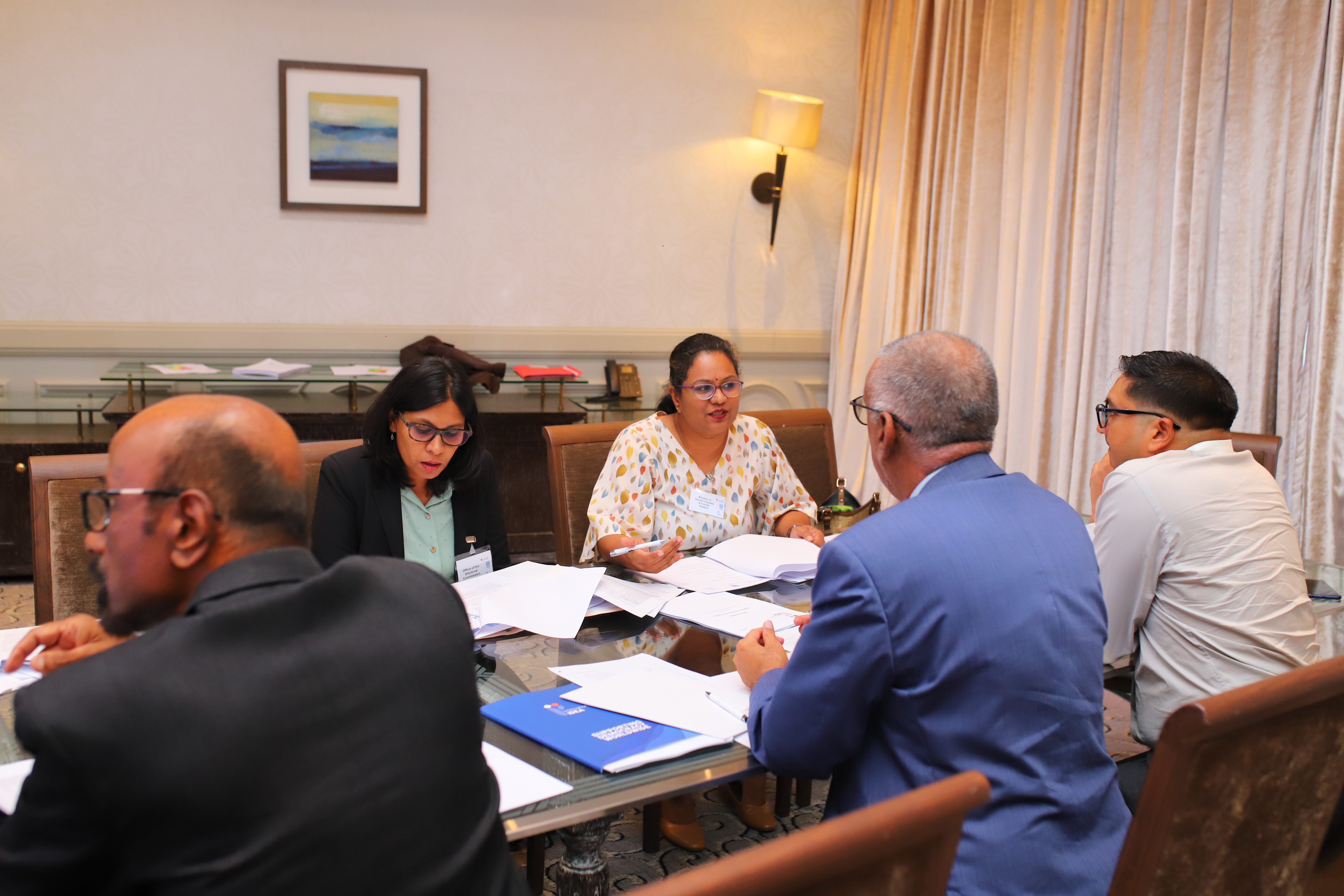 Group working session to map and classify internal and external risk factors. Photo by Lume Production Company Ltd / International IDEA. 