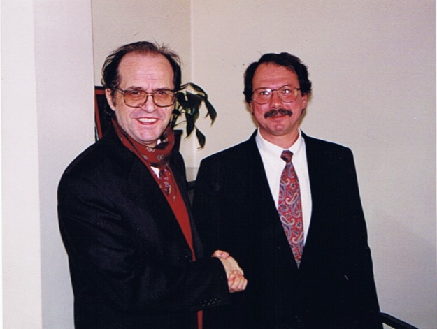 Jeff Fischer with Ibrahim Rugova