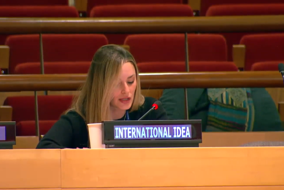 Statement delivered by Ms. Amanda Sourek on behalf of International IDEA