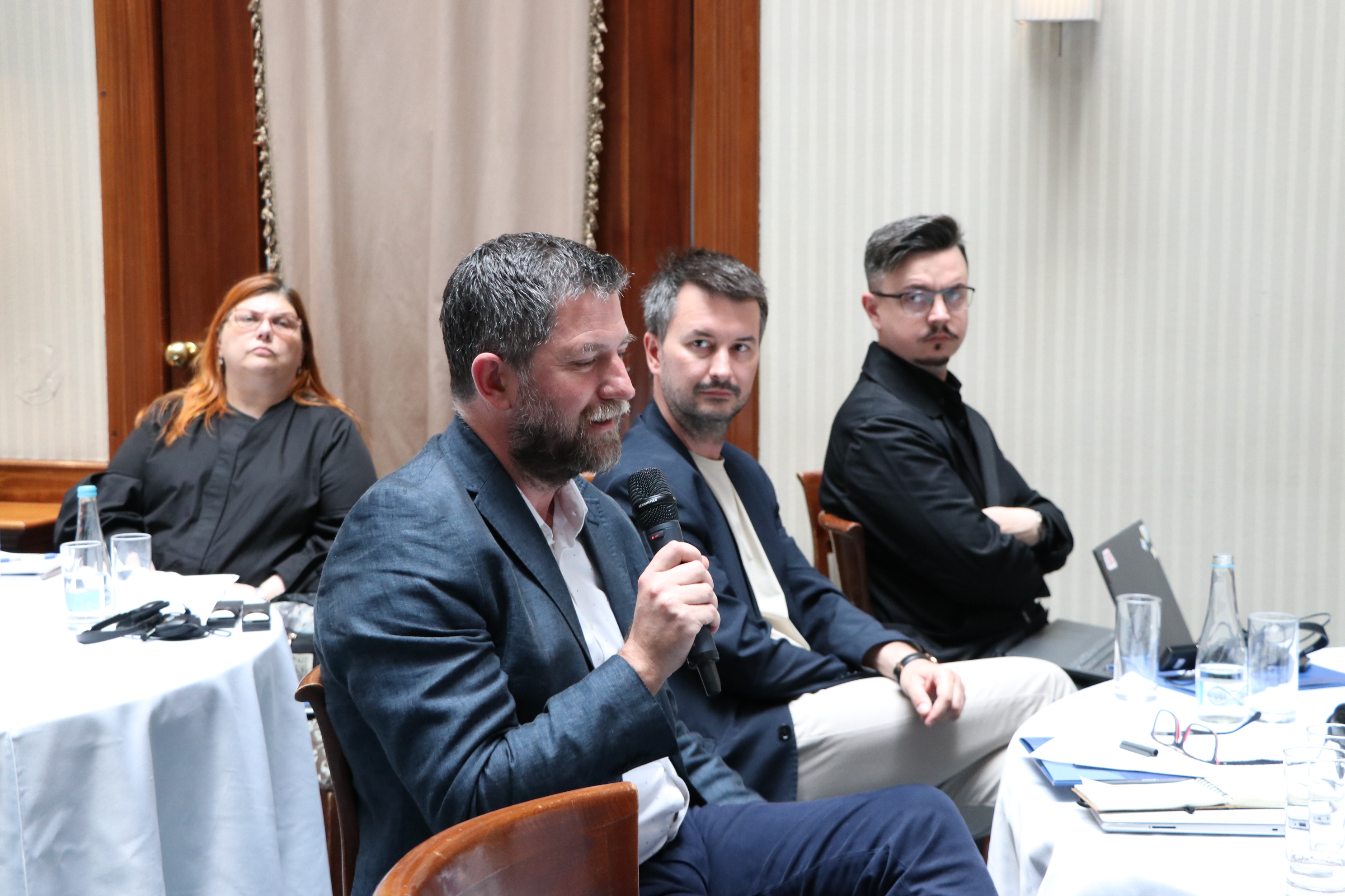 The regional discussion “Which Role for Artificial Intelligence in Electoral Processes?”, taking place at the Hotel Europe in Sarajevo, Bosnia and Herzegovina on 16 April 2024.