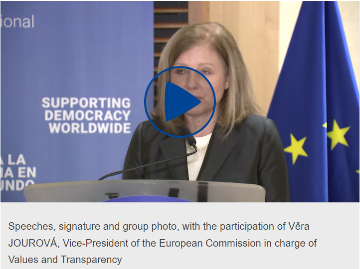 Video from the EU Commission's Signature of Pledges with EU political parties on the code of conduct