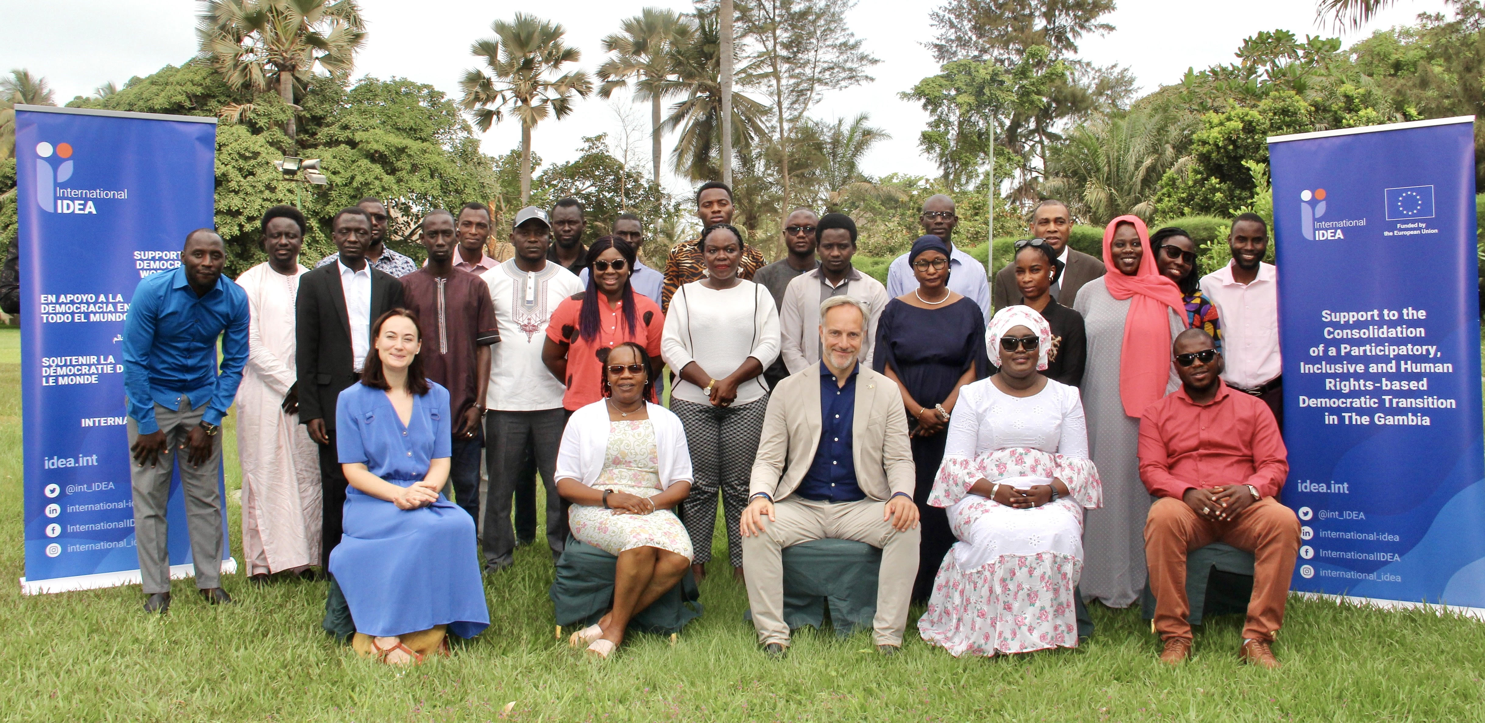 The EU Delegation, Staff of International IDEA, GPU leadership and media managers and editors