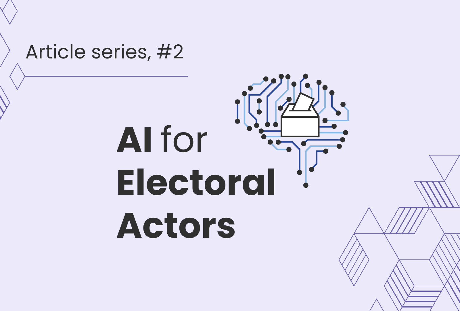 International IDEA's 'AI for Electoral Actors' project logo