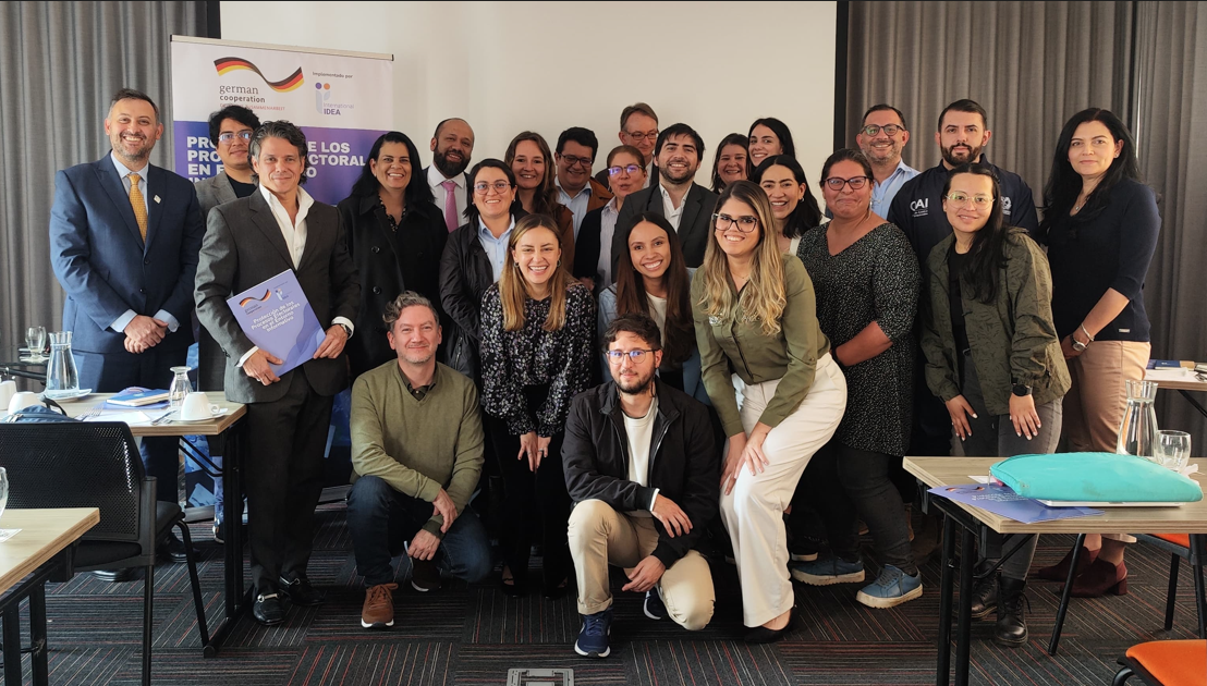 Participants at the Protecting Elections Workshop in Bogotá.
