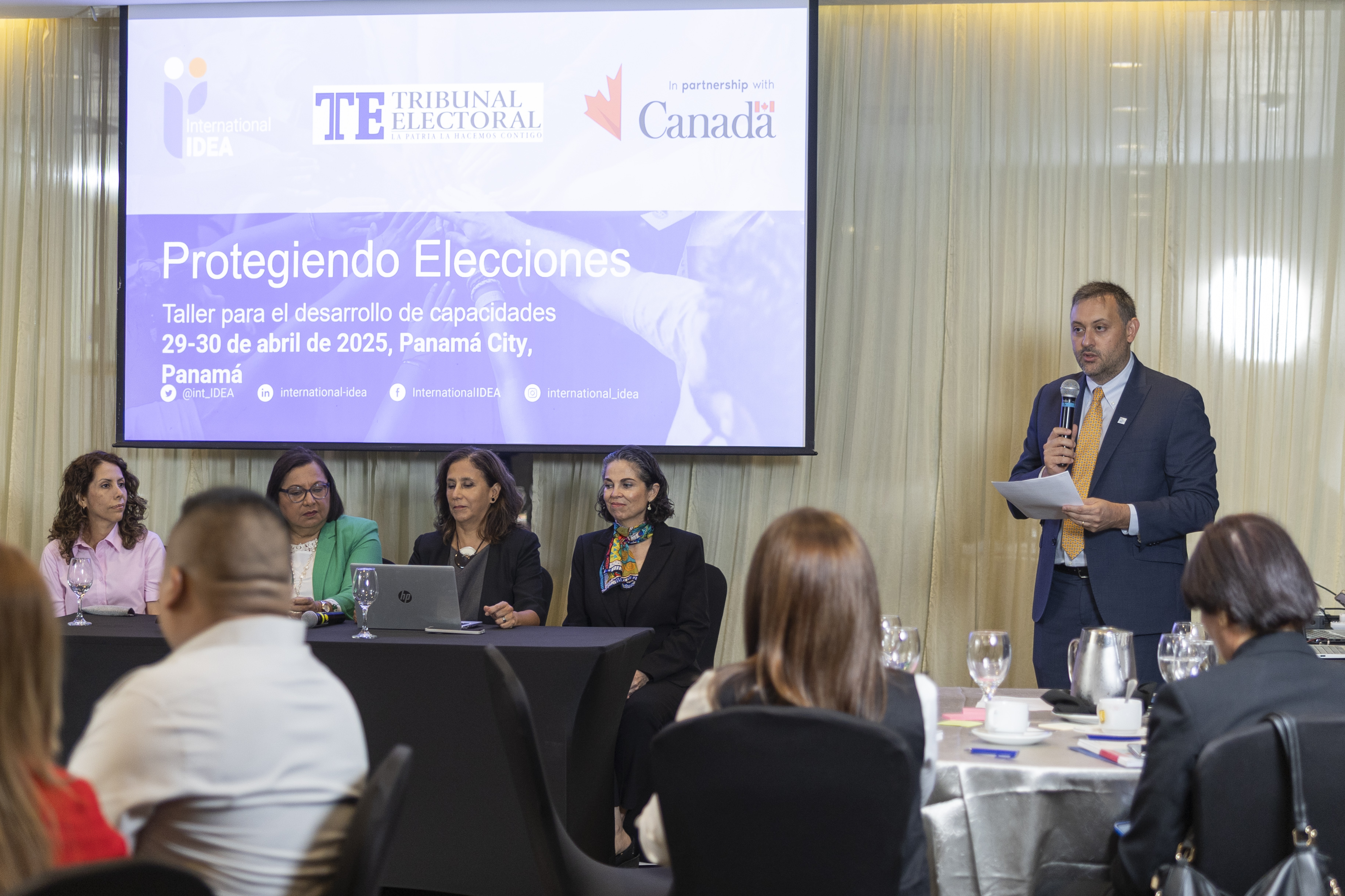 Protecting Elections Capacity Development Workshop in Panama City, Panama, 29-30 April 2025. 