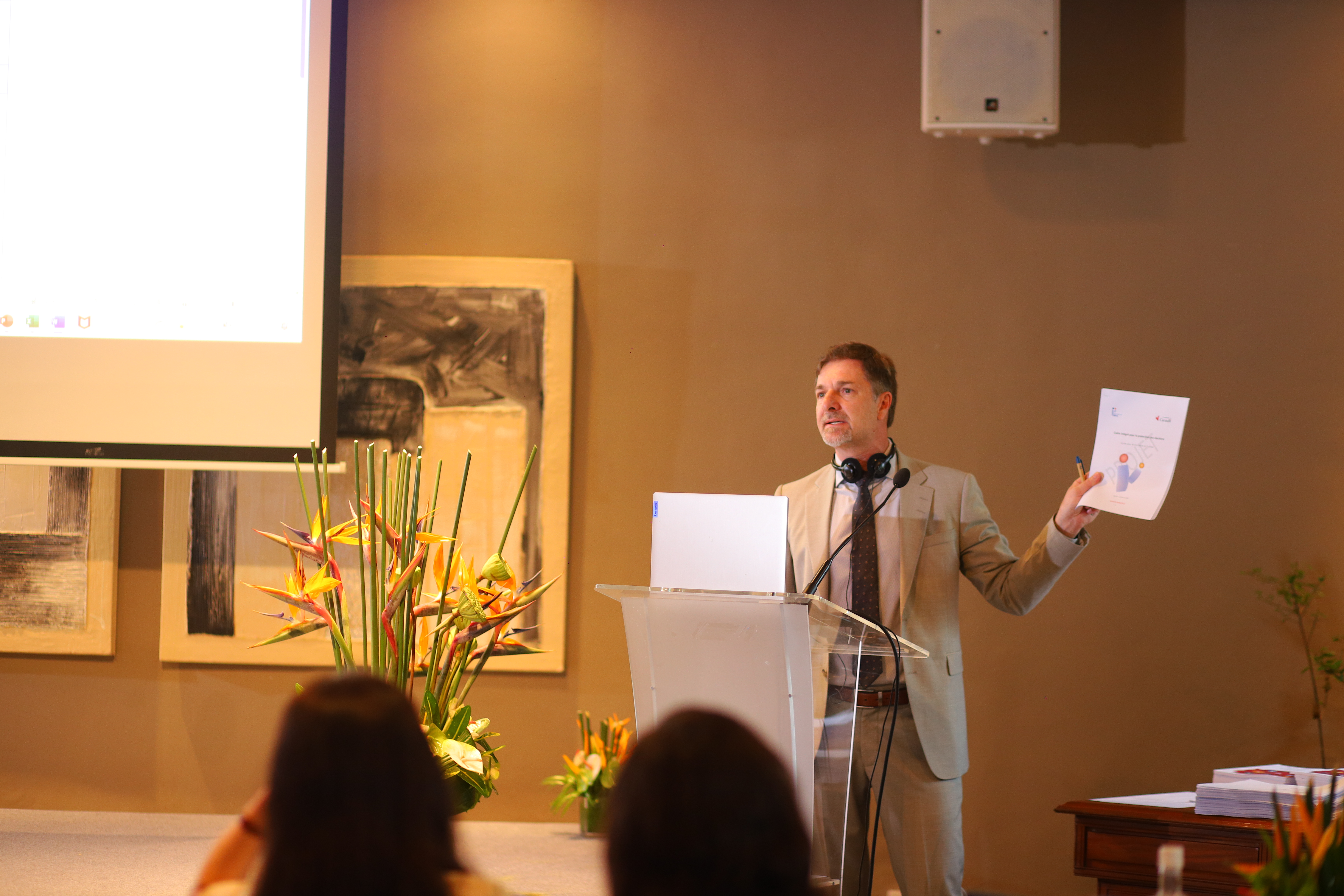 Mr Sead Alihodzic, Principal Adviser Elections, Conflict and Risk Management, International IDEA, introducing the day. Photo by Lume / International IDEA.