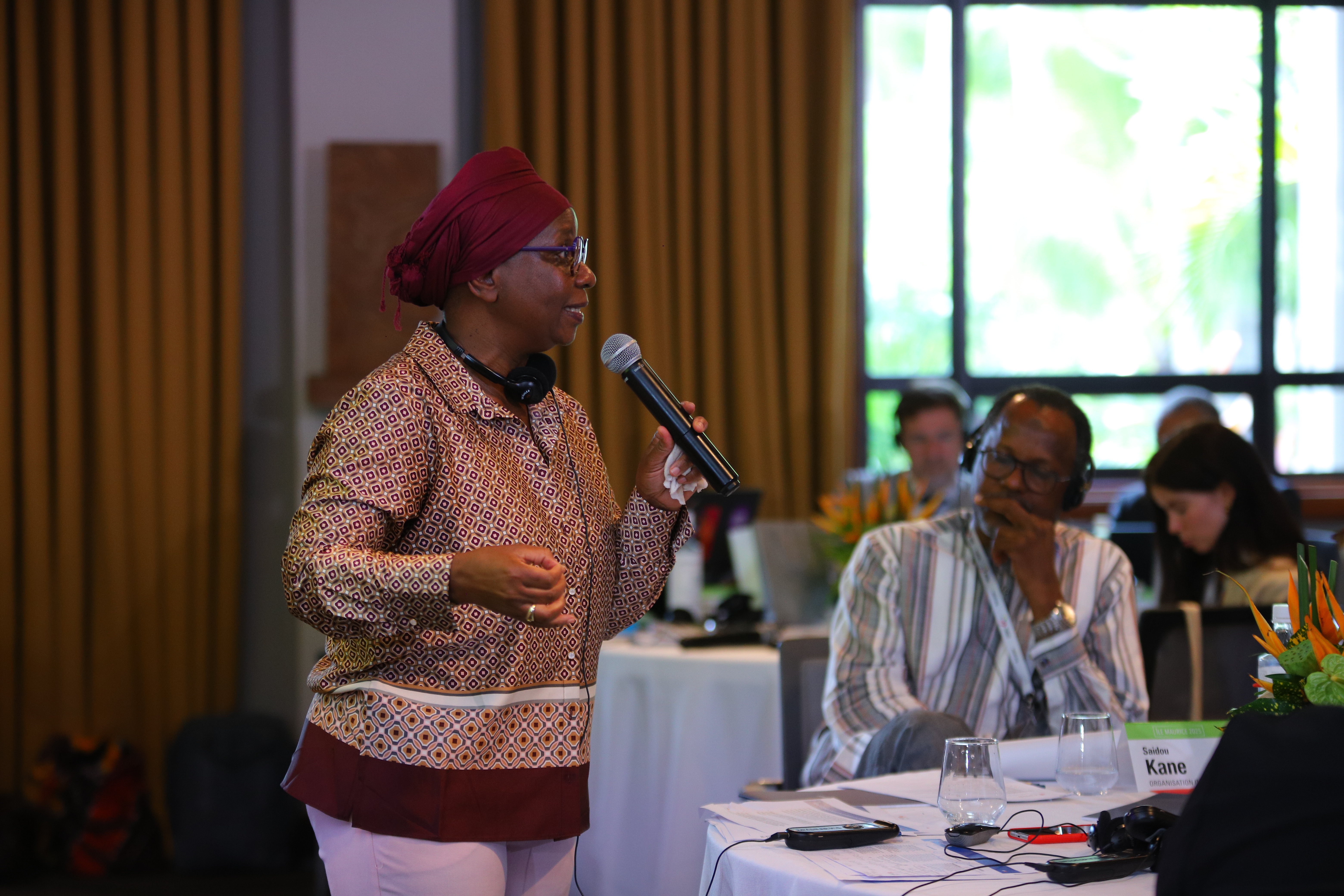 Mrs Rumbidzai Kandawasvika-Nhundu Principal Adviser, Democracy and Inclusion, International IDEA, leading the first session on gender-based discrimination and violence in elections. Photo by Lume / International IDEA. 