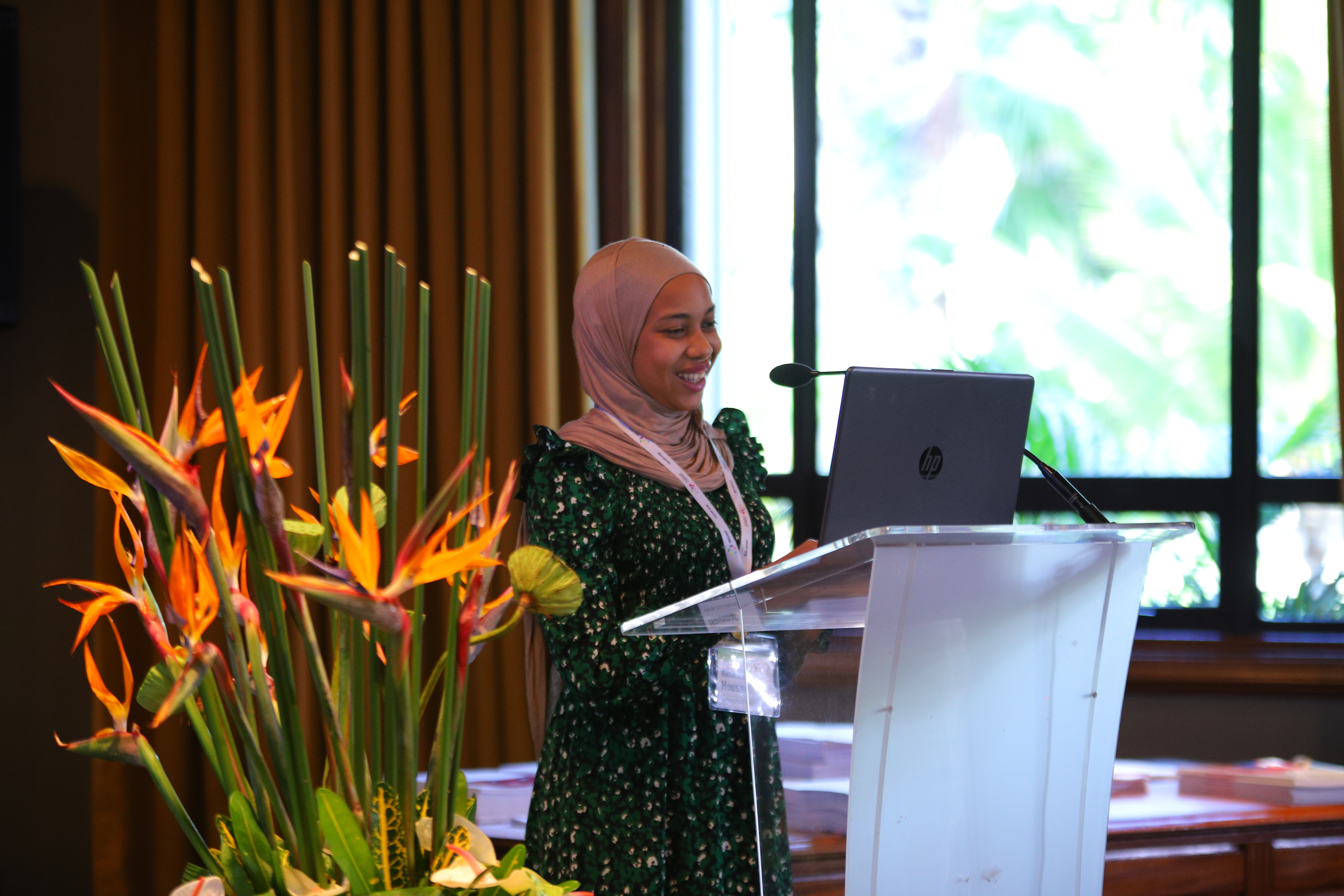 Ms Bahassane Housnat, Commissioner, Election Commission of Comoros. Photo by Lume / International IDEA. 