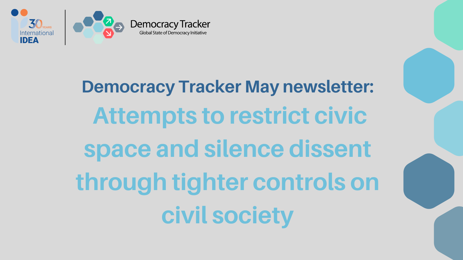 Attempts to restrict civic space and silence dissent through tighter controls on civil society