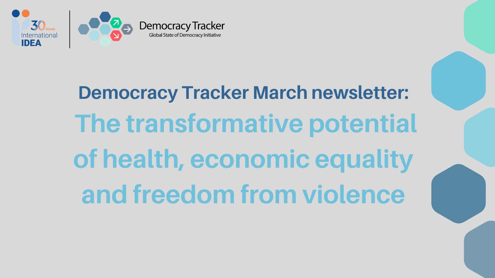 The transformative potential of health, economic equality and freedom from violence