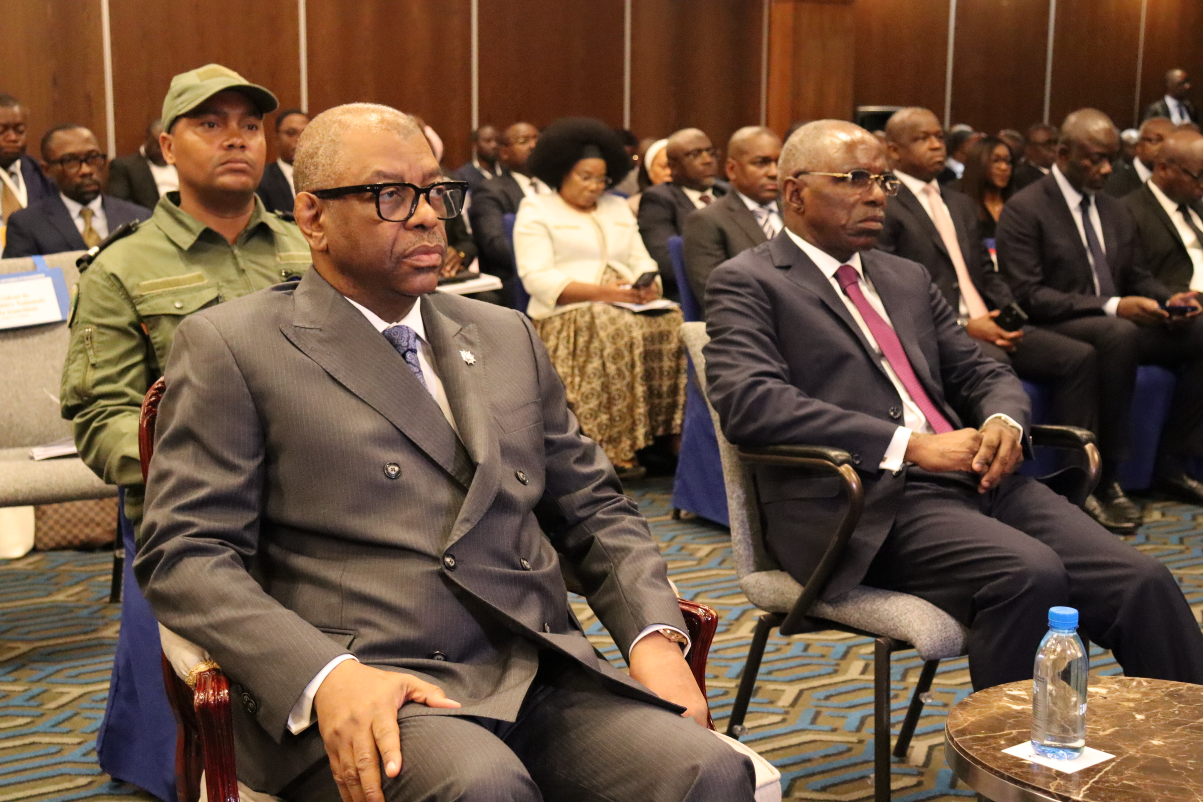 M.BARRO CHAMBRIER, Vice-president of Government of Gabon/ Mr. François NDONG, Minister of Reforms and relations with Institutions 