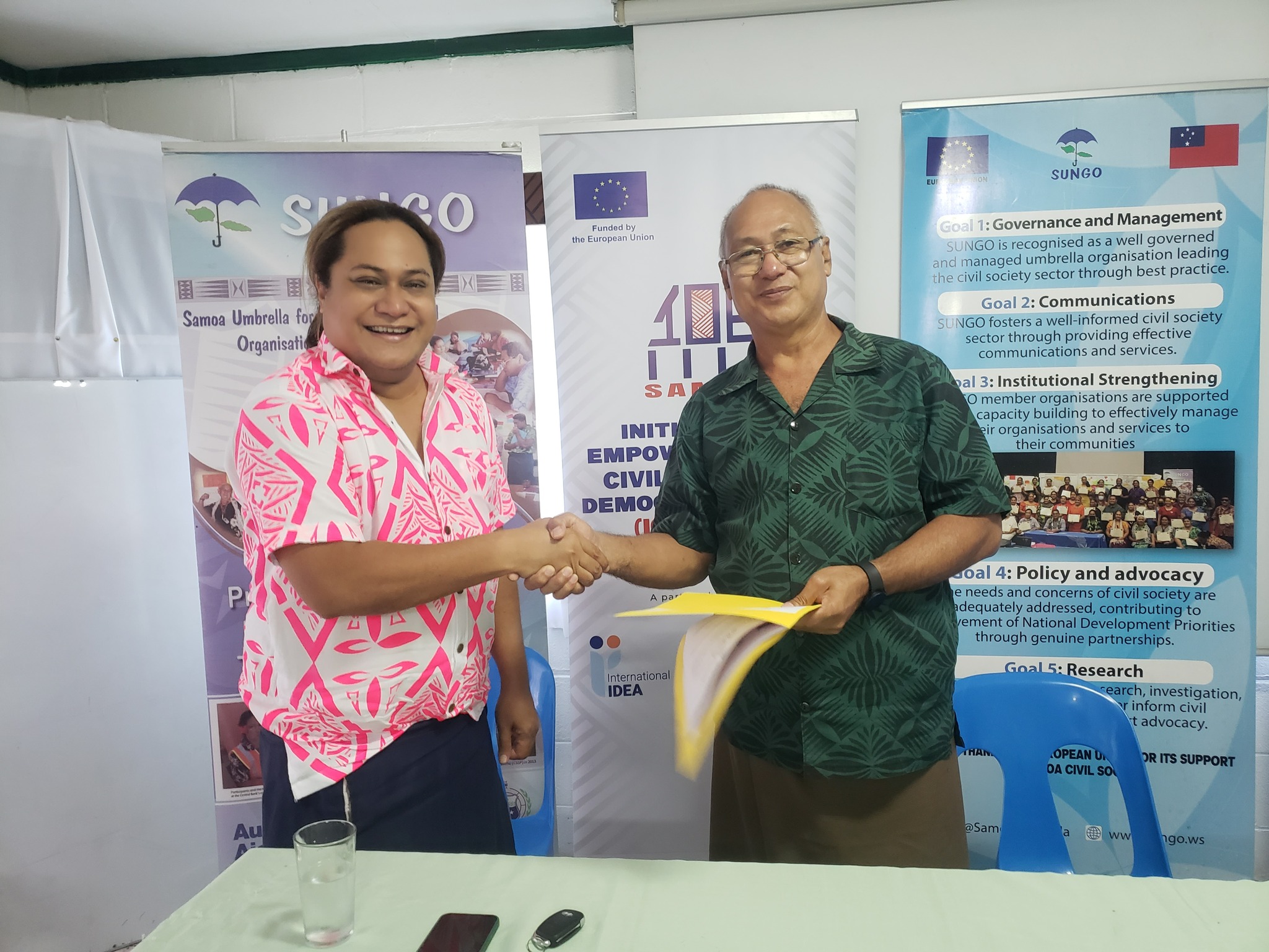 The signing marks the official commencement of the project’s collaboration with SUNGO and WIBDI in Samoa.