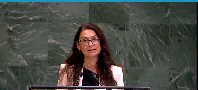 Annika Silva-Leander Head of Programme North America, delivers a statement by the International Institute for Democracy and Electoral on International Migration Review Forum, May 8 2026.