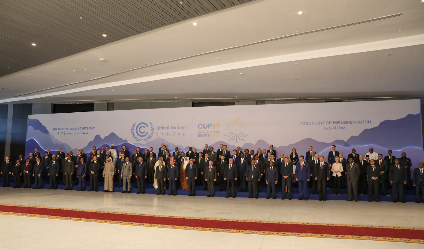 A notable absence of women at COP27. Image credit: UN Climate Change, flickr