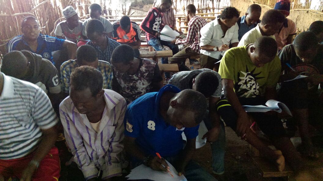 Focus group with Somali refugees in Kakuma, Kenya, during the research for "The Case of Somali and South Sudanese Refugees in Kenya"