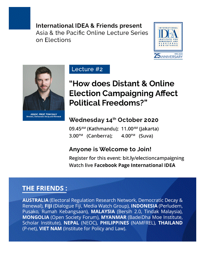 International IDEA & Friends’ Asia & the Pacific Online Lecture Series on Elections