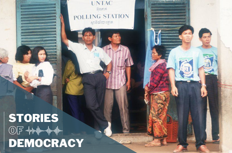 Polling station for the Cambodia election.