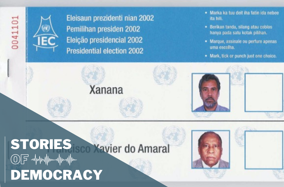 Ballot for the Presidential election in East Timor.
