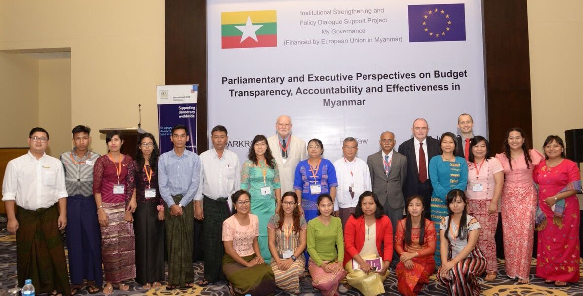 The conference was a joint effort between International IDEA, the European Union and the Joint Public Accounts Committee of the Pyidaungsu Hluttaw.  Photo: Giles Dickenson-Jones.