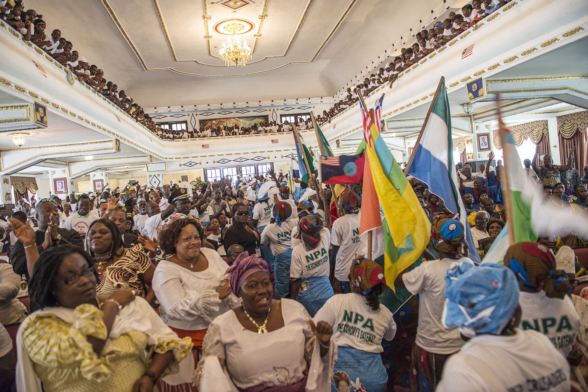 Liberians commemorating the tenth anniversary of the 2003 Comprehensive Peace Agreement, which ended the country’s 14-year civil war. Photo credit: UN Photo/Staton Winter .