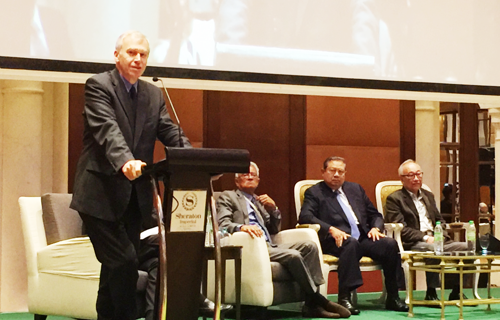 The Secretary-General of International IDEA, Yves Leterme, during his speech. Photo credit: International IDEA