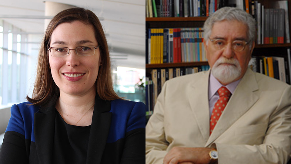 Dr Nicole Goodman (Image: Brook University) and Dr Celso Lafer (Image: Brown University Library)