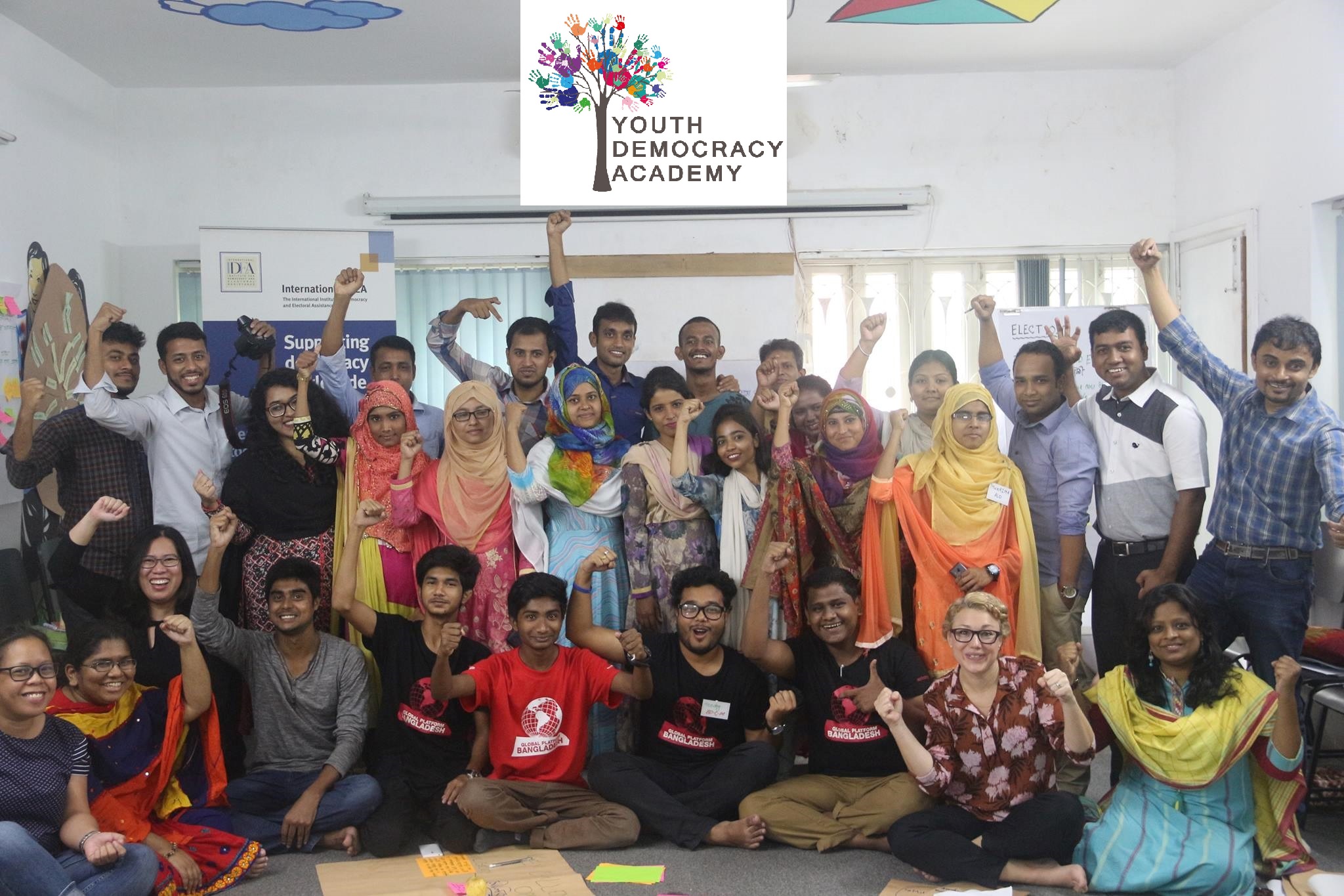 Participants of the YDA Showcase Workshop in Dhaka, Bangladesh. Photo credit: of ActionAid Bangladesh.