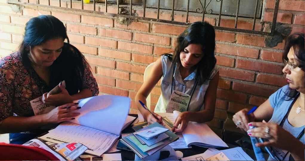 Mujeres como miembros de mesas durante las Elecciones Generales de Paraguay 2018