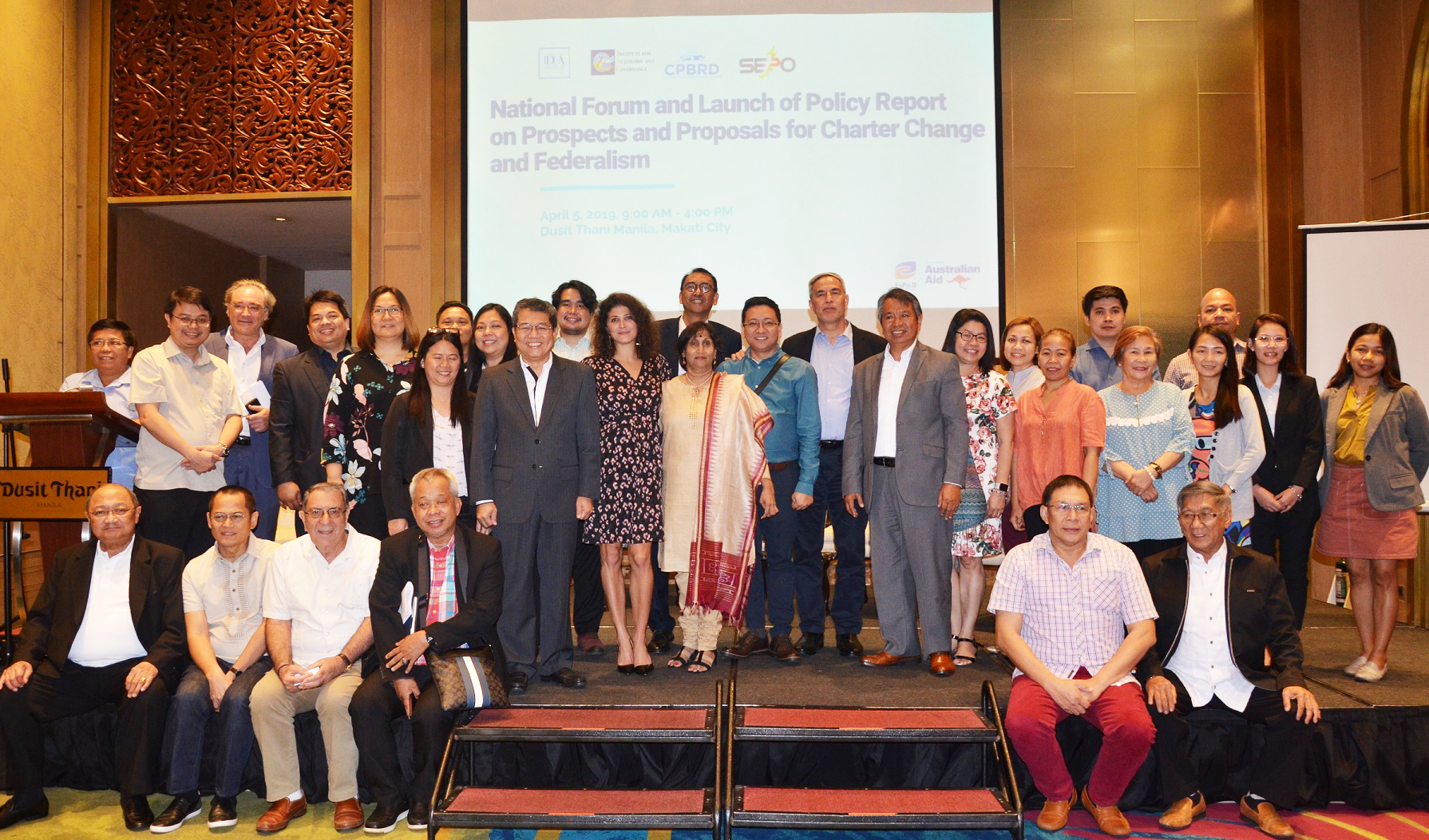 Presenters and organizers gather at the end of the Learning Session. Image credit: International IDEA
