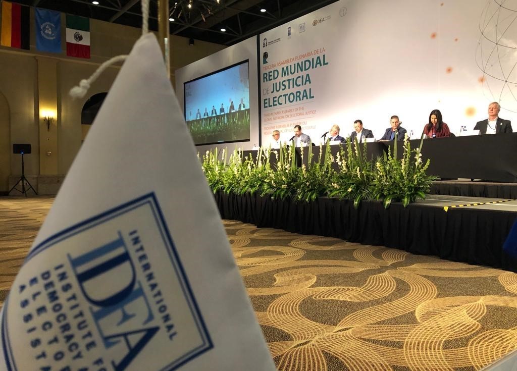 The plenary assembly of the Global Network of Electoral Justice held in November 2019 in Los Cabos, Mexico. 