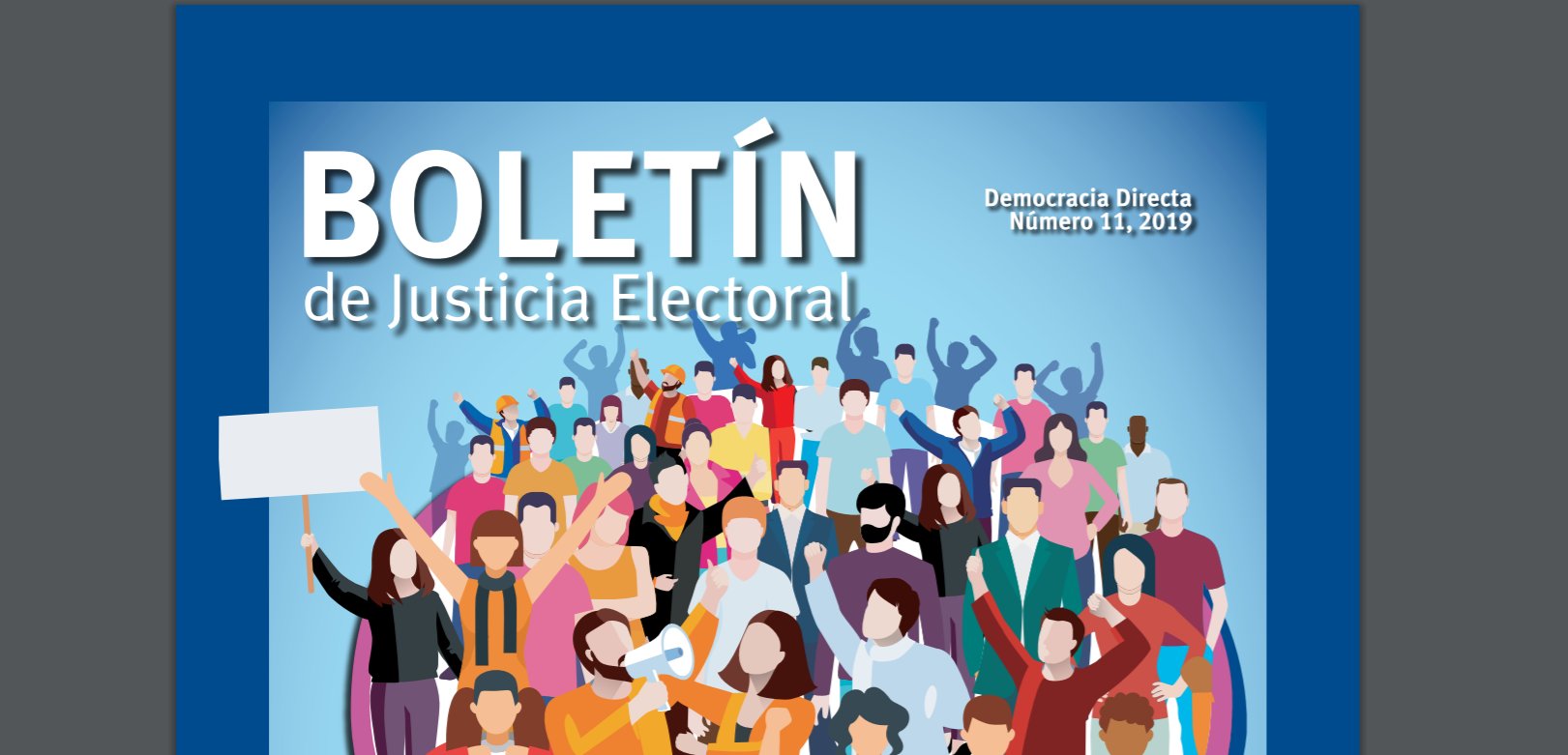 Fragmento de la portada del Boletín de Justicia Electoral No.10