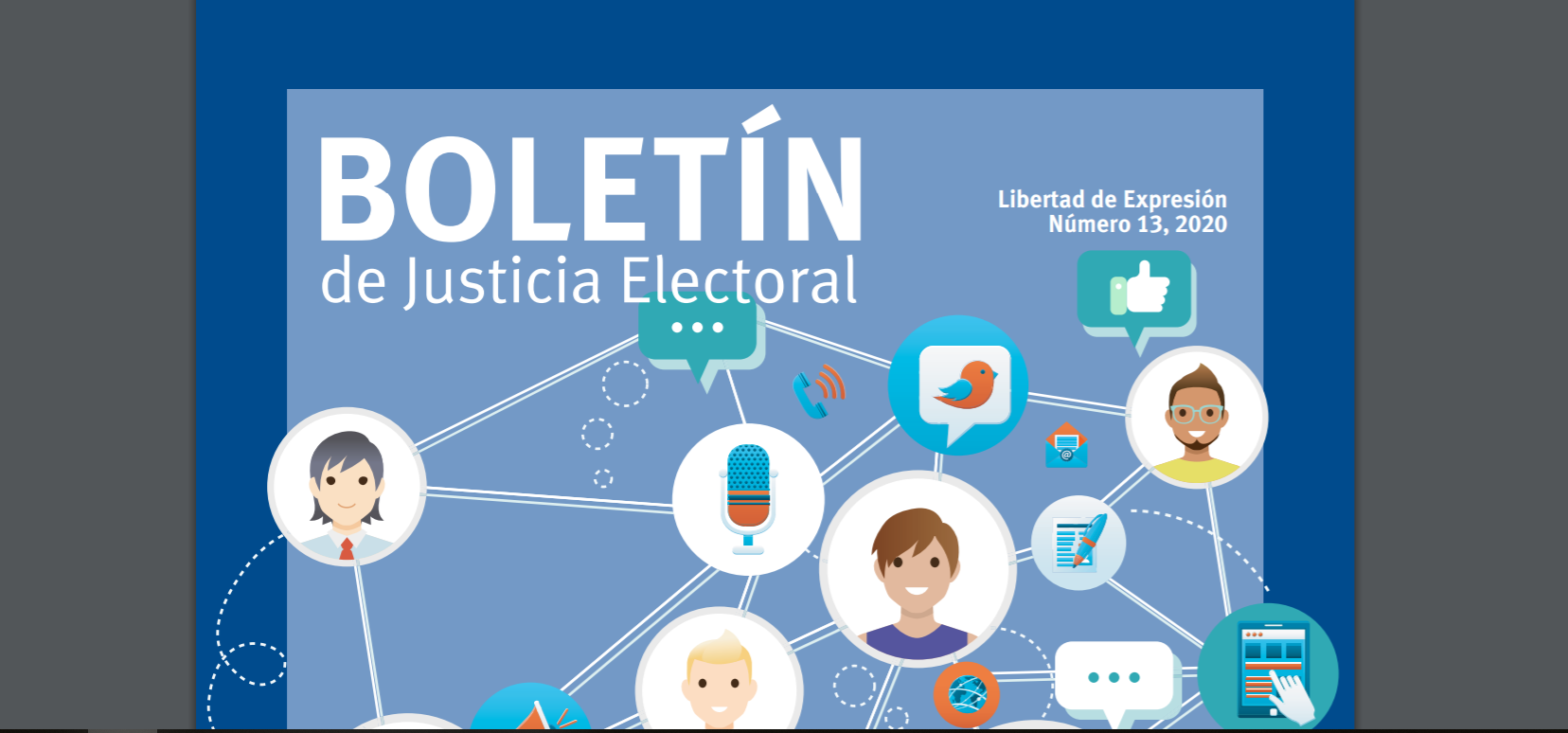 Fragmento de la portada del Boletín de Justicia Electoral No.13