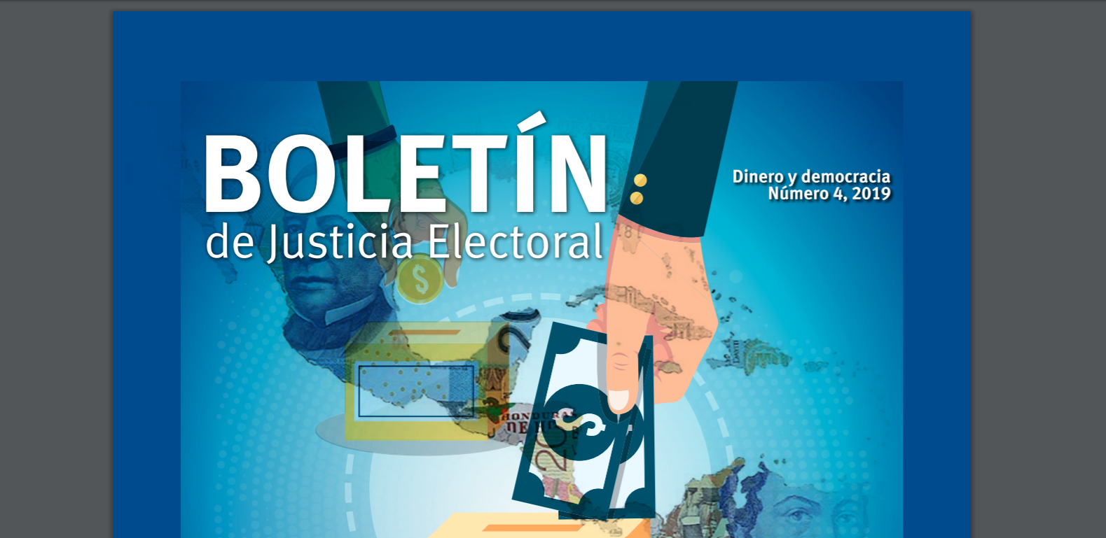 Fragmento de la portada del Boletín de Justicia Electoral No.4