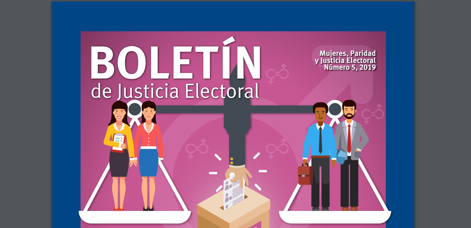 Fragmento de la portada del Boletín de Justicia Electoral No.5