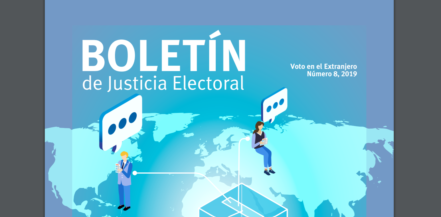 Fragmento de la portada del Boletín de Justicia Electoral No.8