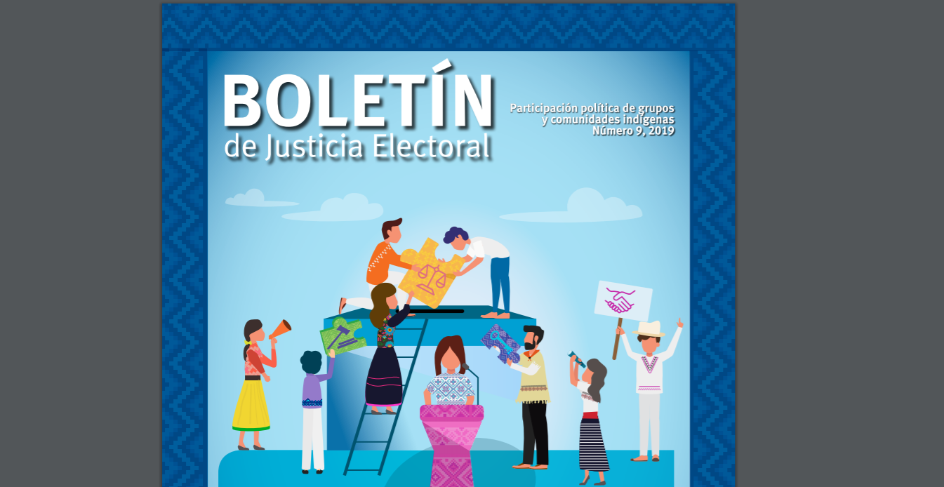 Fragmento de la portada del Boletín de Justicia Electoral No.9