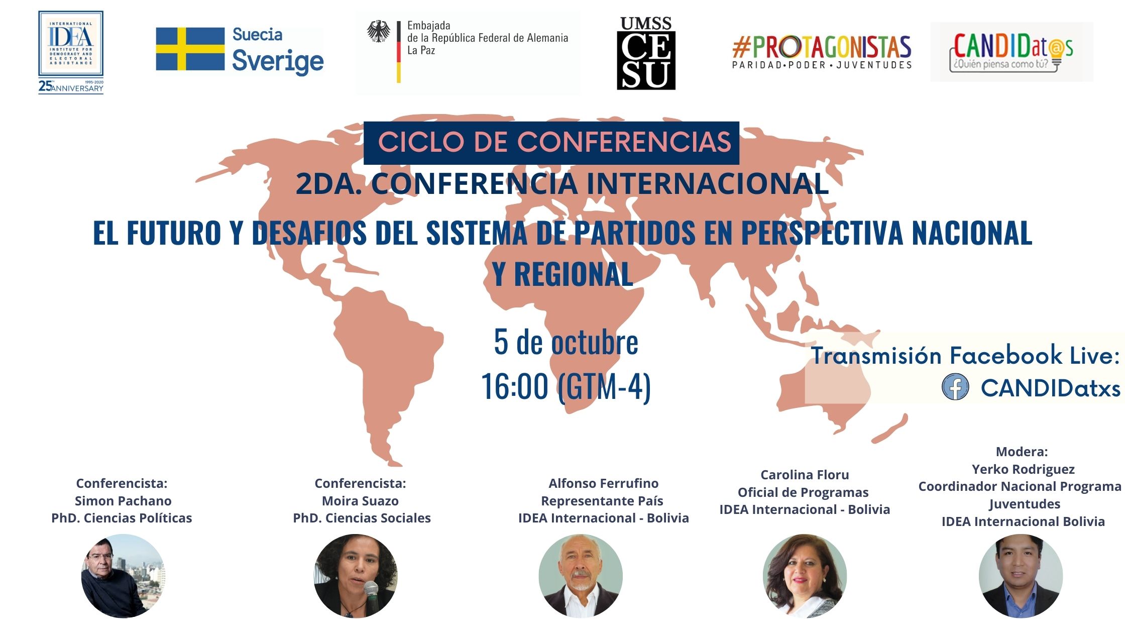Cartel de la conferencia: El futuro y desafíos del sistema de partidos en perspectivas nacional y regional