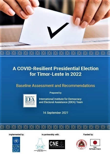 'A Covid-Resilient Presidential Election for Timor-Leste in 2021: Baseline Assessment and Recommendations' was presented to the country's two electoral management bodies on 24 September 2021. Image credit: Tito Da Costa of UNDP Timor-Leste.
