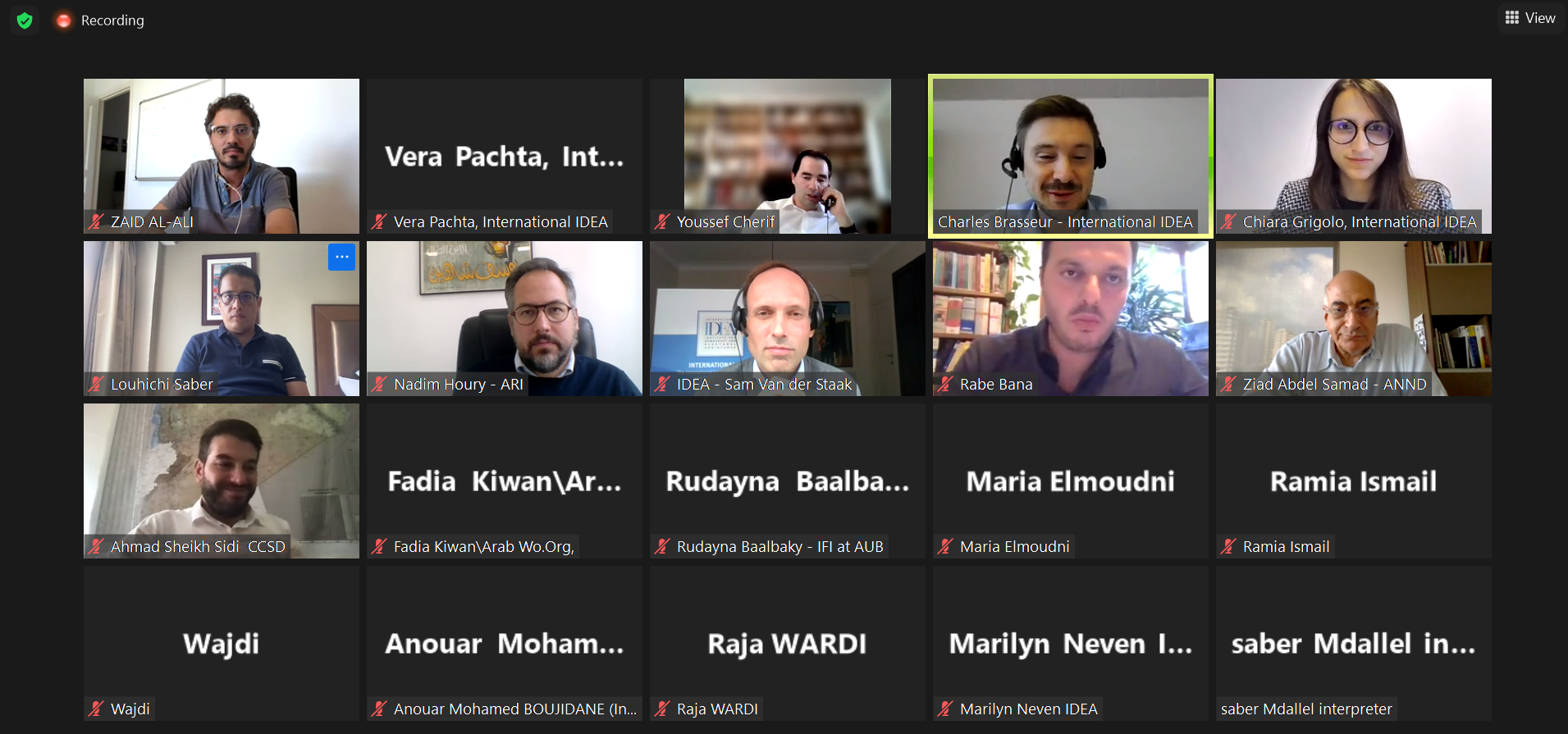 SPP-Middle East and North Africa online dialogue, 20 September 2022. Image credit: International IDEA.