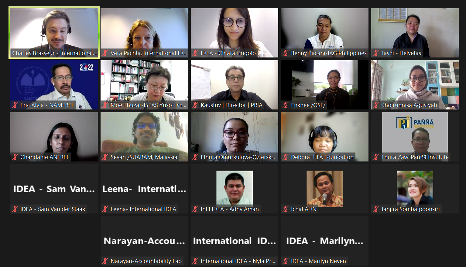 SPP - Asia - Pacific online dialogue, 1 September 2022. Image credit: International IDEA