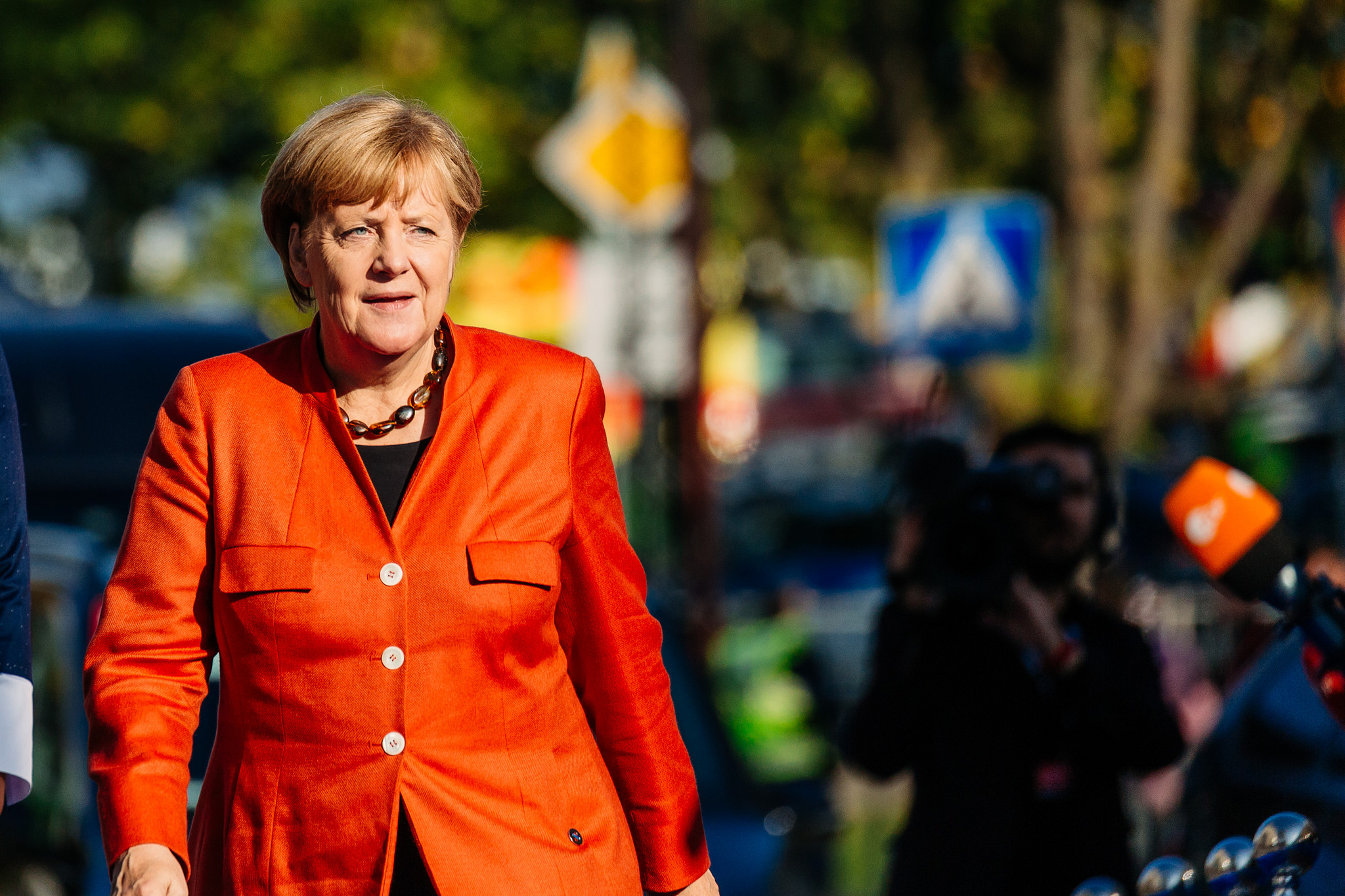 Angela Merkel walking 