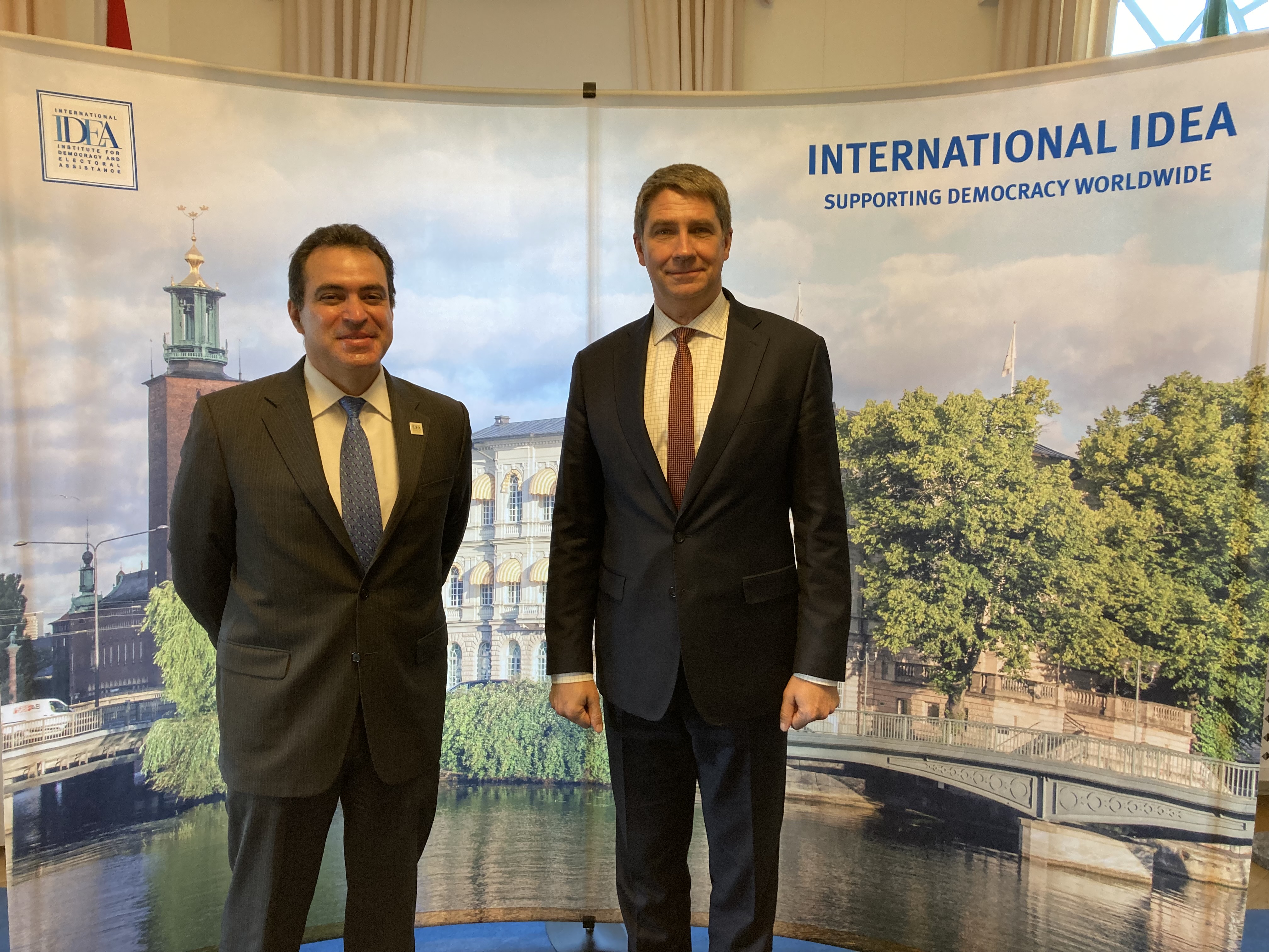Dr Kevin Casas-Zamora, Secretary-General and Mr  Märt Volmer, Undersecretary for European Affairs at the Ministry for Foreign Affairs of Estonia